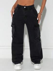 ICON 女士束口弹力实用牛仔裤