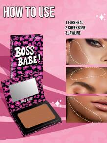 MISSLYN Bronze Contouring Powder & Brush Set, Bronze Contouring Powder, Matte Bronze Powder, High Pigmentation, Fine And Smooth Texture, With Mirror, Face Contouring Powder, Long-Lasting Makeup, Lightweight And Breathable, Easy To Blend - #1+Brush - View 3