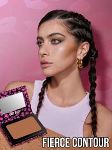 MISSLYN Bronze Contouring Powder & Brush Set, Bronze Contouring Powder, Matte Bronze Powder, High Pigmentation, Fine And Smooth Texture, With Mirror, Face Contouring Powder, Long-Lasting Makeup, Lightweight And Breathable, Easy To Blend - #1+Brush - View 4