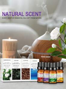 Pure Vegetable Essential Oil - Diffuser, Home Care, Candle Making Fragrance, Perfume, Aromatherapy, Humidifier, Various Choices Of Gifts - Mint, Tea Tree, Lavender, Eucalyptus, Lemon Grass, Orange Rose Coffee, Ocean Cedar And Gardenia (10mL) Birthday Graduation - 1PCS - View 5