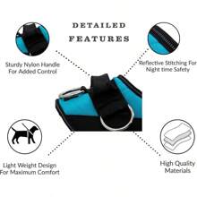 ShawnCo Essential Dog Harness, No-Pull Pet Vest With 3 Leash Clips, No Choke, Reflective, Adjustable And Padded, For Easy Walking And Training For Small, Medium And Large Dogs (Oceanic Blue, S) - 薑色 - 查看 5