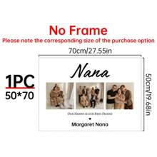 1 Pieza de arte mural con foto personalizada para Nana, regalo personalizado para la abuela de parte de los nietos, regalo de cumpleaños para la abuela, regalo de Navidad para la abuela, con opción de marco de lienzo