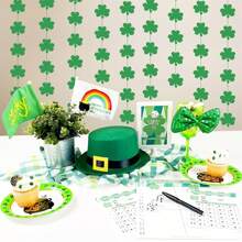 St. Patrick's Day Is Adorned With Glitter Pink Clover Hanging Skewers