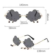 European And American Frameless Cloud Hanging Water Drop Funny Fashion Glasses For Men And Women, Unique Photography And Selfie Accessories For Summer Beach Vacation,Outdoor,Travel