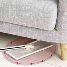 MOP PLAT AVEC RACLETTE DE SOL + SEAU À DEUX COMPARTIMENTS Tapis de nettoyage à séchage rapide, Seau à franges de nettoyage de sol robuste, Accessoires de nettoyage de robinet de cuisine flexible, Tête de serpillière flexible 360°, Tampons réutilisables Nettoyants pour sol à la maison