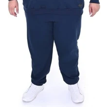 Plus Size Cotton Sweatpants G1 G2 G3 G4 G5 G6 G7 G8 G9 G10 G11 - 藏蓝色 - 查看 1
