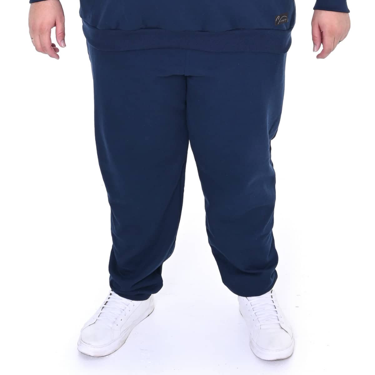 Plus Size Cotton Sweatpants G1 G2 G3 G4 G5 G6 G7 G8 G9 G10 G11 - 藏蓝色 - 查看 1