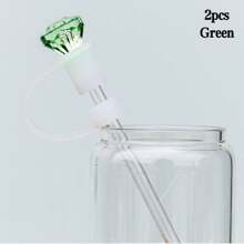 1pc/2pcs/6pcs Rhinestone Straw Cap, Suitabl E For Cups 30oz And 40oz, Dustproof Silicone Straw Caps, Reusable Straw Cover For 10mm (0.4in) Straws, Cup Accessories