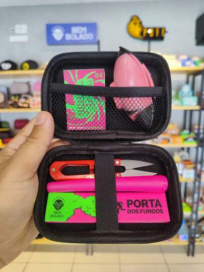 Super Kit Completo 6 Itens essenciais Com Seda Piteira Cuia Tesoura Mocó e Estojo