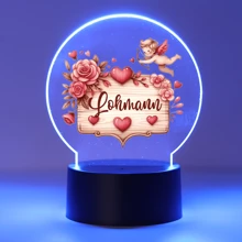 1pc Creative Gifts, Custom Name Lights, Custom Personalized Name Nightlights, Custom Party Decorations, Family Gifts, Friends, Custom Bedroom Decorations, 3D Light Illusion LED Nightlights - Multicolor - View 19