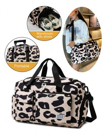 Fashion Zebra Stripes Sports Fitness Bag Women's Travel Bag Handbag Multifunction Luggage Bag Classics Large Capacity Versatile With Multi Pockets With Shoe Bag Wet And Dry Separation Portable Overnight Bag For Travel,Vacation,Business,Commuting, School, Office And Outings Gifts For Friends Lipstick Pattern Stylish Casual Cute Crossbody Bag For Student For Men And Women Travel Accessories Bag For School School Accessories School Stuff