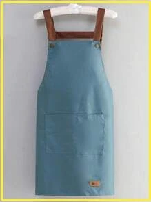 Waterproof And Oil Resistant Canvas Apron - Floral Design, Adjustable Waistband, Breathable Fabric, New Kitchen Home Cooking Oil And Stain Resistant Apron, Kitchen, Bathroom, Family, Household Products,Waterproof Oil Resistant Cooking Apron With Pockets - Adjustable And Multi-Purpose, Suitable For Coffee Bars And Restaurants