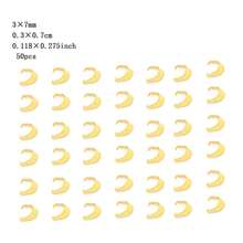 50 piezas Argollas divididas de acero inoxidable, Suministros para hacer joyería para collares, pulseras, manualidades - hebilla de semilla de melón - Ver 12