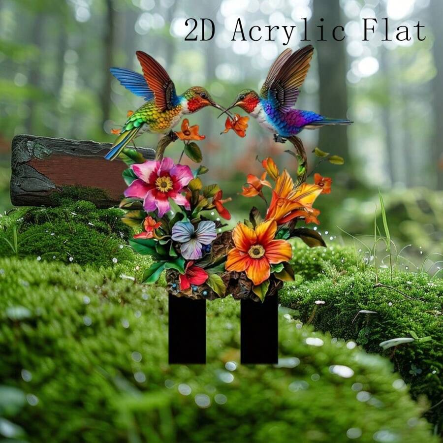 Garten Deko Baum Mann Fee - Acryl Stecker 30cm Für Garten Und Blumentöpfe