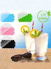 A Honeycomb Silicone Ice Tray -37 Grid Hexagonal Ice Mold, Making Perfectly Shaped Ice Cubes And Ice Balls - Multicolor - View 2