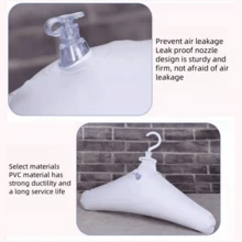 1 pieza Percha hinchable, Percha inflable de PVC para viajar, almacenamiento compacto y conveniente, diseño plegable adecuado para viajes de negocios, primavera, minimalista, blusas de verano - Multicolor - Ver 7