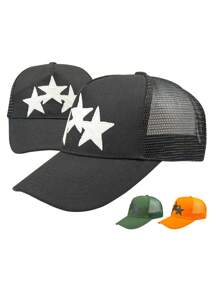 星形标志硬顶透气棒球帽，适合户外活动、运动、日常穿着、女性礼物，适合海滩和海边 - 三顆星cap - 查看 8