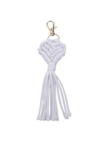Solid Color Handmade Woven Key Pendant Accessories, Chinese Style Keychain, Mobile Phone Bag Accessories Pendant Creative Small Gifts