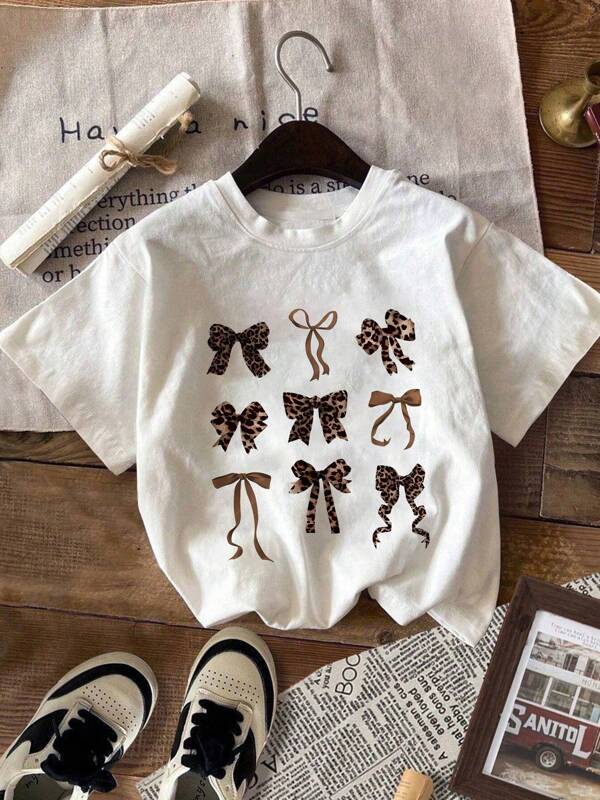 Women's Casual Minimalist Graphic Letter Print Short Sleeve T-Shirt