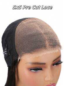 Loose Deep Wave 5x5HD Lace Frontal Human Hair Wigs Brazilian Curly Wet Wavy Put On And Go Glueless Wigs Pre Cut No Glue Deep Wave Human Hair Lace Front Wig Preplucked Remy Hair - Natural Black - 查看 7