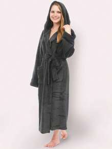 1pc Personalized Embroidery Personalized Birthday Gift For Her, Custom Robe, Gift For Girlfriend, Wife, Monogrammed Robe For Her, Hooded Robe Gift Fall Decor, Holiday Home Bathroom Decor Beach Essentials Back To School Shower Towels For Beauty Salon, Hotel Sports,Home Essentials, Towel, Skin Care - Multicolor - View 5