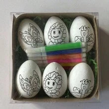 復活節diy手繪蛋2024卡通小兔子蛋手工製作兒童禮物 - 白色 - 查看 9