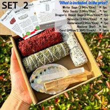 A Set Of Incense Kit - Contains White Sage, Cedarwood, Dragon's Blood Sage, Palo Santo, Abalone Shell, An Ideal Choice For Gifting - Three Sage Set - View 12
