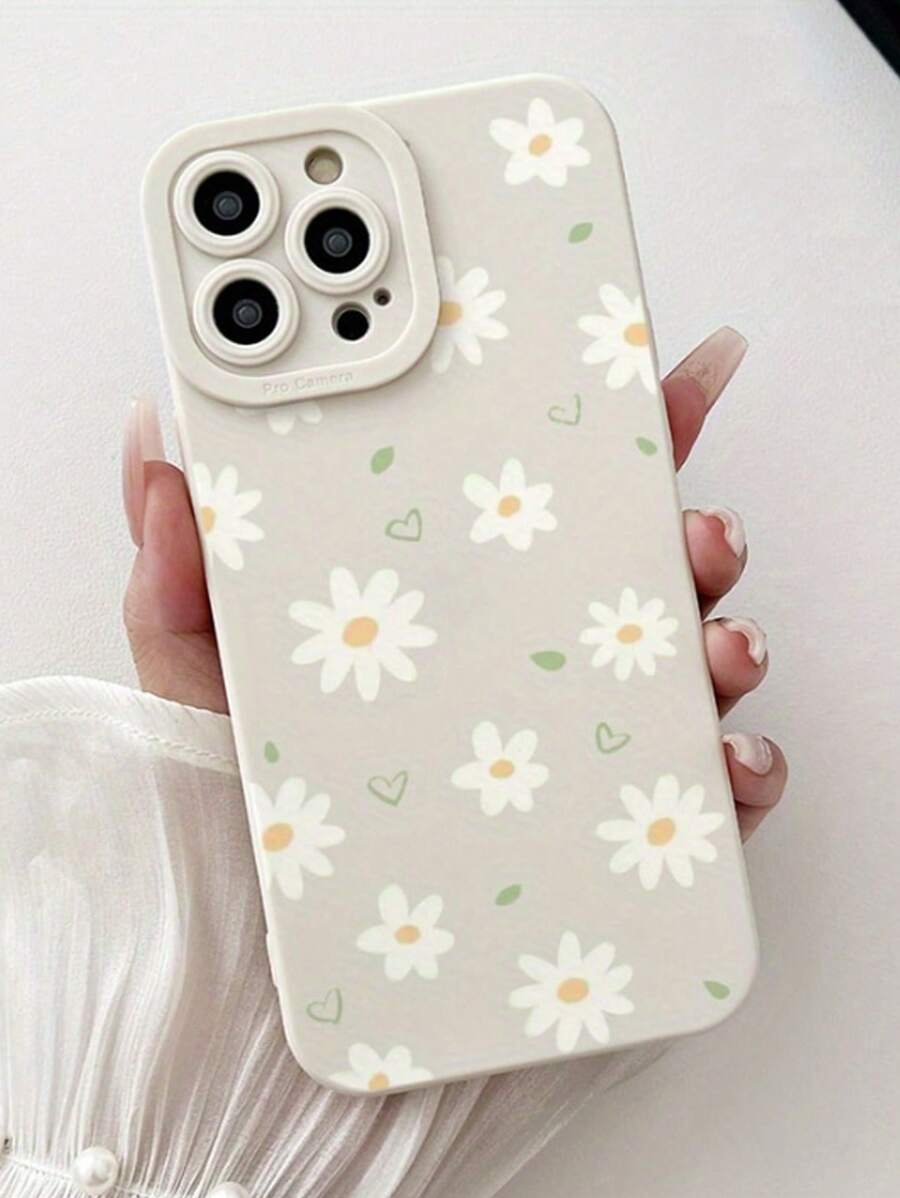 Funda protectora de teléfono antichoque con borde perforado en forma de corazón y flor pintada, compatible con iPhone 16/16 Pro/16 Plus/16 Pro Max, iPhone 15 Pro Max, iPhone 13, iPhone P14, P11 cubiertas suaves, P12 anti-caídas, XS.XR/78P.78GES2, A50 A12 A32 A52 A72 A51 A21S A13 A14 S22 Ultra S23 A33 A53 S20FE, Redmi 11 Lite, 12 Pro, 12/12X, Note 11, 9A, 9C, Poco X3 NFC, Redmi 10, 9, Note 9, 12C, Note 11 Pro, Redmi 10C, Note 8 Pro
