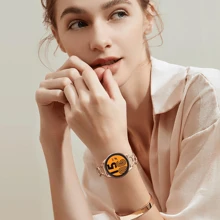 1 件女式休闲锌合金表带 22 毫米 20 毫米表带兼容三星 Galaxy Watch 3 Active 2 Gear S2/ 3 40 毫米 44 毫米经典 43 毫米 47 毫米表带 46 毫米 Watch GT 2/ 3 Pro 适用于 Amazfit GTR Garmin Ticwatch Fossil 智能手表表带金属表带表带冬季新款女士男士
