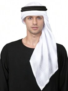 2pcs Arabic Head Scarf Tactical Desert Headwrap Rope Headscarf Saudi Dhudhom Hijab