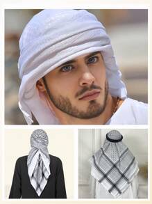 2pcs Arabic Head Scarf Tactical Desert Headwrap Rope Headscarf Saudi Dhudhom Hijab