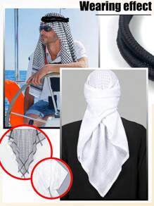 2pcs Arabic Head Scarf Tactical Desert Headwrap Rope Headscarf Saudi Dhudhom Hijab