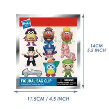 1 件 Hasbro 官方授权复古小马擎天柱先生大富翁等 Hasbro 3D 泡沫袋夹神秘大头袋夹人物钥匙扣钥匙圈适合妈妈爸爸男朋友有趣的圣诞节和万圣节礼物随机我的小马驹 G.I.JOE 变形金刚先生土豆头菲比