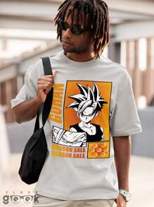 FLUXOGEEK Camiseta Camisa Dragon Gohan Goku Trunks Vegeta Ball Super Sayajin Esféras Anime Desenho Ref 1556 FLUXOGEEK