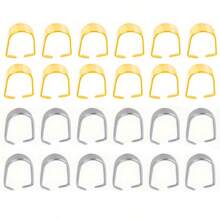 50 piezas Argollas divididas de acero inoxidable, Suministros para hacer joyería para collares, pulseras, manualidades - hebilla de semilla de melón - Ver 2