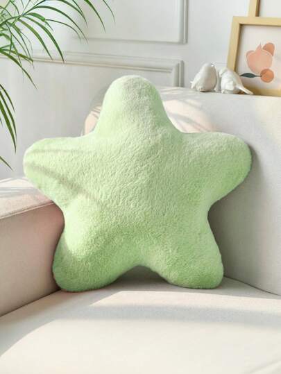 11.81 英寸/15.74 英寸可爱星星毛绒抱枕，柔软的人造毛皮材质靠垫，沙发、卧室和客厅的圣诞装饰，送给家人和朋友的绝佳圣诞礼物