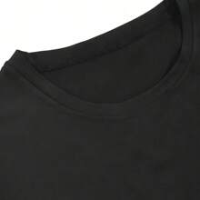 Chicken Sees A Salad Printed T Shirt Summer Fashion Short Sve TShirt Printed Tee O-Neck Casual T-Shirt Women Clothing Tops - 黑色 - 查看 3