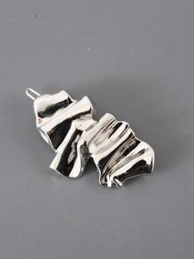 1个金属亮面波浪折叠不对称简约发夹发饰弹簧夹，发饰 - 彩色 - 查看 13