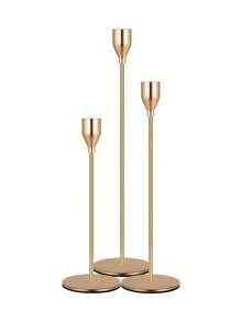 1/2/3/6 Pcs Candle Holder Set, Gold Metal Luxury Candle Stand, Home/Wedding/Romantic Dinner Decor, Room Decoration, Home Decor, Gift, Holiday Decoration