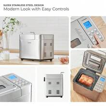 CUCKOO Máquina para hacer pan con 15 opciones de menú + 3 colores de corteza, máquina de pan de 2 libras con dispensador automático de frutas y nueces, incluye 6 accesorios, fabricante de pan ideal - 1 - Ver 5