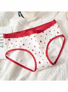 Conjunto braguita de algodón suave para niñas de 3 a 8 años Calzoncillos Infantiles Antibacterianos De Dibujos Animados Con Estampado De Fresas Rosas - Blanco - Ver 10