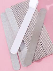 50 stuks, 100/180/240 grit vervangbare nagelvijlset, elliptische nagelvijlen, herbruikbare roestvrijstalen basisbordvijlen voor nagels, voor manicure