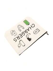 1Pc Fashion Small Printing Makeup Bag - Spacious Polyester Cosmetic Travel Case With Zipper Closure - Hand Washable, Casual, Multi-Functional Toiletry Pouch For Friends And Family,Boho Vibes - Multicolor - View 4