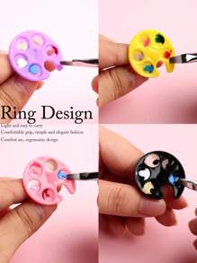 迷你美甲油架 迷你戒指托盘 美甲调色盘 指套式指甲油胶水容器 美甲工具、美甲用品、美甲工具、美甲艺术工具、返校季、美甲、美甲贴片工具