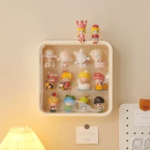 1/120 piezas Vitrina para figurinas de caja ciega, Vitrina de pared, Estantería acrílica transparente para exhibir figurinas, Caja de almacenamiento y organización a prueba de polvo para muñecas y juguetes, sin necesidad de perforar