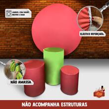 Round Panel Cover Kit 1.5 + Trio Cylinders Floral Theme Party Decoration For Children Girls Birthdays Events - 卡其色 - 查看 2