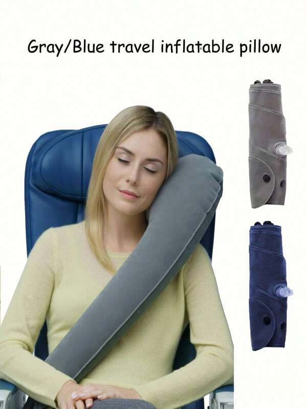 1/2pcs First Neck Pillow With An Arm-Sling,Simple Foldable Travel Pillow, Attaches To Airplane & Car Seat,Lightweight Portable Travel Accessories For Car Airplane Sea, Applicable To Supports The Head, Body, And Arms, Providing The Leaning Support,Perfectly Balanced Sleep System Eye Mask Sleep Mask Eye Cover Blindfold Travel Foot Rest Footrest Foot Hammock Leg Rest For Sleep For Travel For College Dorm Blockout Light Upgrade Your Sleep Quality Perfect For Stress Relief Rejuvenate Tired Eyes