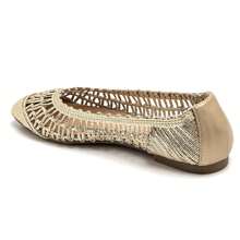 Lässige, vielseitige Flache Schuhe mit Hohlmuster, Sommer - Gold - Übersicht 3