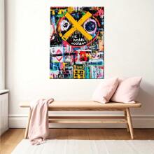 1 Pc With The Words "YEA HOLDS COOL," Wooden Framed Canvas Painting -  Thickness 2.25cm/0.9inch,Valentine's Day Decorations At Home,Valentine's Day,New Year,Home Gift Decoration, Room Decoration Aesthetic, Wall Decoration Art, Perfect Gift, Autumn And Winter Wall Decoration, Living Room Decoration, Bedroom Decoration, Kitchen Decoration, Entry Decoration, Bathroom Decoration, Direct Wall Painting, High Quality Wall Painting Poster - Multicolore - Voir 2