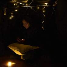 Heavy-Duty Blackout Bottom Bunk Bed Curtains Privacy Canopy Twin Size For Home Dorm, 2 Panels, Black - Hải quân - Xem 5